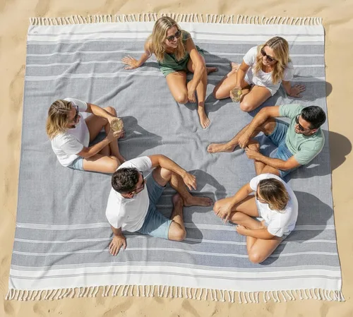Miniatura 75 de LANE LINEN - Paquete de 4 toallas de playa de gran tamaño, toalla de piscina prelavada, extragrande, de secado rápido y sin arena, toalla de viaje