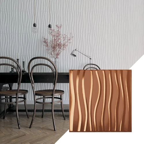 Miniatura 18 de Ekena Millwork 19 5/8 pulgadas de ancho x 19 5/8 pulgadas de alto Shoreline EnduraWall Panel decorativo de pared 3D, aluminio