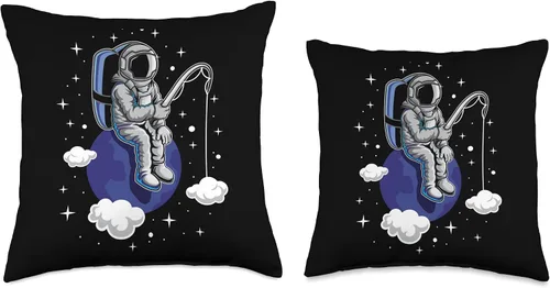 Miniatura 3 de Astronaut Fishing in Space Cosmic Space Explorer Throw Pillow