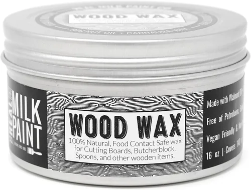Miniatura 7 de Real Milk Paint, Cera de madera para acabado, muebles sin terminar, tablas de cortar, bloques de carnicero, grado alimenticio, vegano, 4 onzas