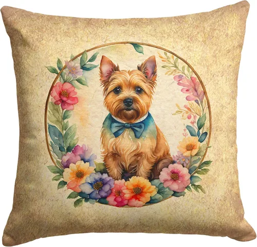 Miniatura 66 de Caroline's Treasures DAC2072PW1414 Affenpinscher and Flowers - Almohada decorativa de tela, lavable a máquina, para interiores y exteriores
