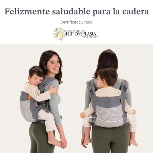Miniatura 5 de Beco Portabebés para niños pequeños con malla 3D transpirable y asiento extra ancho, estilo mochila y transporte frontal - Mochila ligera para niños