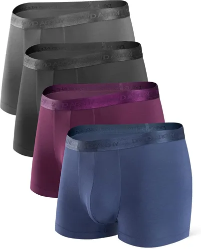 DAVID ARCHY Ropa interior para hombre ultra suave modal bolsa de soporte que absorbe la humedad, calzoncillos tipo bóxer para hombre, paquete