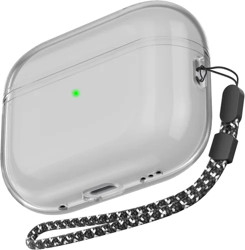 Miniatura 8 de AhaStyle Funda transparente para Airpods Pro 2 (2023/2022), fundas protectoras de TPU suave vienen con correa de mano compatible con Apple AirPods