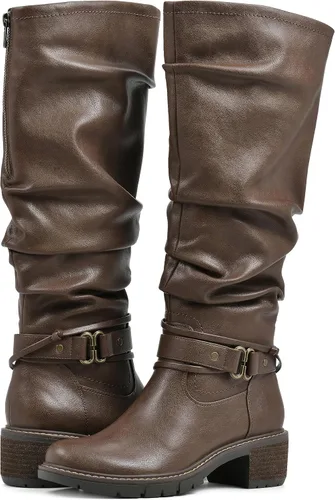 Miniatura 2 de WHITE MOUNTAIN Zapatos de mujer Crammers Botas altas de tacón apilado