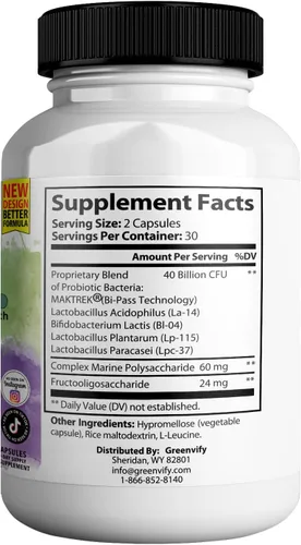 Miniatura 2 de Suplemento probiótico Ultra Healthy Teeth Max, 40 mil millones de UFC, 60 cápsulas, fórmula avanzada de salud bucal (5)