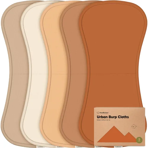 Miniatura 24 de Paños orgánicos para bebés, niños y niñas, paquete de 5, ultra absorbente, paño para eructar, ropa para recién nacidos, toalla para la leche, babero
