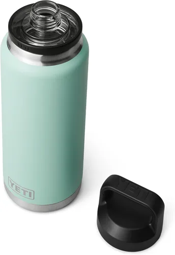 Miniatura 3 de YETI Rambler - Botella de 36 onzas, aislada al vacío, a prueba de fugas, de acero inoxidable con tapón para sorbos Aislamiento al vacío Verde mar