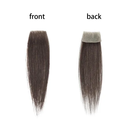 Miniatura 2 de Reemplazo de cabello humano con cicatrices, quemaduras accidentales sin vello para hombres y mujeres, pérdida de línea de cabello, cinta recta