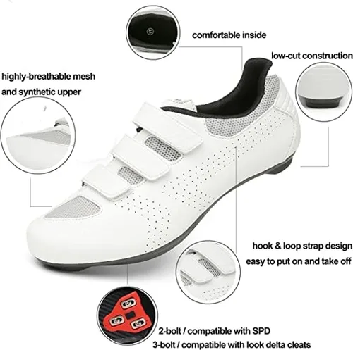 Miniatura 5 de Cycling Shoes Road Bike Shoes for Men Indoor Riding Shoes Cycling Bicycle Shoes with Delta Cleats Outdoor Pedal Bike Shoes