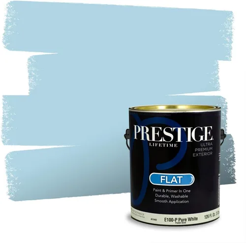 Miniatura 1195 de Pintura Exterior + imprimación PRESTIGE, todo-en-uno, 1 galón, acabado mate, color comparable al Valspar* Royal Gray* VS151-Gris real
