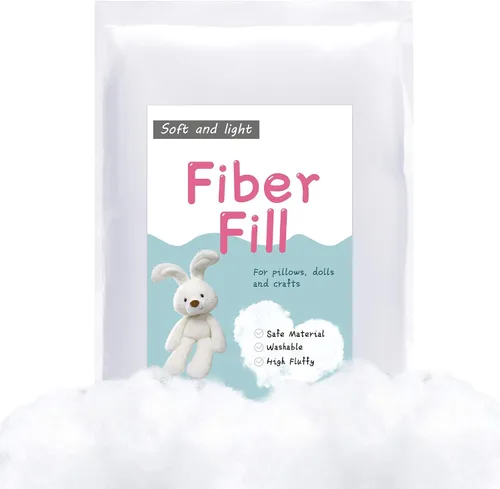 Miniatura 10 de LOKUNN Fibra de poliéster de 2.12 oz/60 g, relleno de fibra de poliéster (2.12 oz ~ 3.97 libras), relleno para animales de peluche, relleno