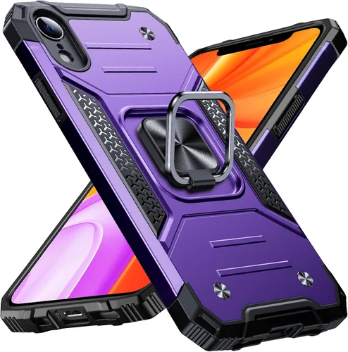 Miniatura 90 de Anqrp Funda resistente para iPhone 6/7/8/SE/SE2 con soporte de anillo mejorado y agarre, grado militar, a prueba de golpes, resistente y robusta