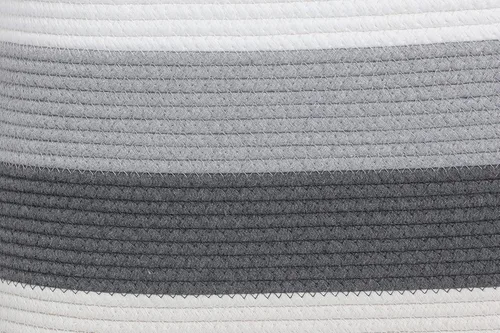 Miniatura 8 de Cesta de almacenamiento rectangular extragrande de 22"x14"x18" con tapa, cesta de almacenamiento grande de cuerda de algodón, cesta de ropa tejida