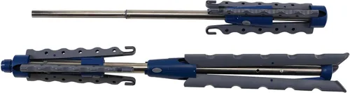 Miniatura 8 de Household Essentials 5012-1 Tendedero portátil de trípode y 2 niveles Secar ropa mojada o colgar ropa Color plateado y azul