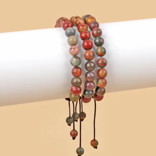 Miniatura 93 de AD Beads Pulseras de piedras preciosas unisex de 0.315 pulgadas (0.315 in), macramé curativo ajustable de 7 a 9 pulgadas Usa esta pulsera