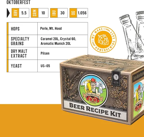 Miniatura 4 de Kit de Recetas Craft A Brew - Reposición de Oktoberfest Ale - 1 Galón - Ingredientes para Elaborar Cerveza en Casa