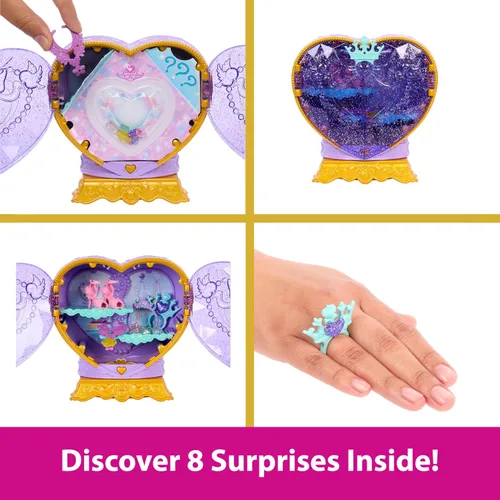 Miniatura 3 de Mattel Disney Frozen Muñeca de moda Anna con accesorios y 8 sorpresas, incluyendo caja de gemas de copos de nieve, anillo para niños y 9 piezas