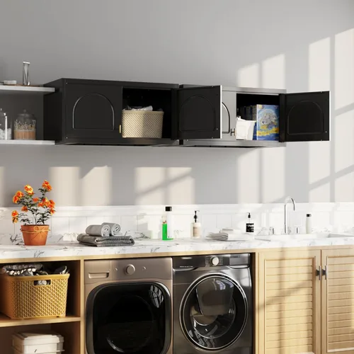 Miniatura 7 de Armario de baño montado en la pared, gabinetes de almacenamiento de pared de metal para lavadero, cocina, baño, sala de estar