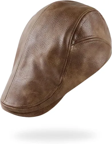 Miniatura 22 de Gorra de hiedra para hombre, sombrero de cuero de PU para hombre, boina ajustable, gorra plana de golf, gorra plana Gatsby, sombrero de pesca