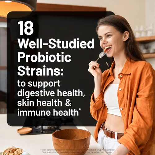 Miniatura 2 de NatureWise Max Probiotics for Women & Men - 30 mil millones de UFC, 18 cepas + prebióticos orgánicos, para la salud intestinal y digestiva, cápsulas