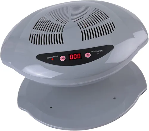 Miniatura 7 de Secador de esmalte de uñas profesional, 400 W, secadora de aire de doble temperatura para manos y pies, gris, 110 V