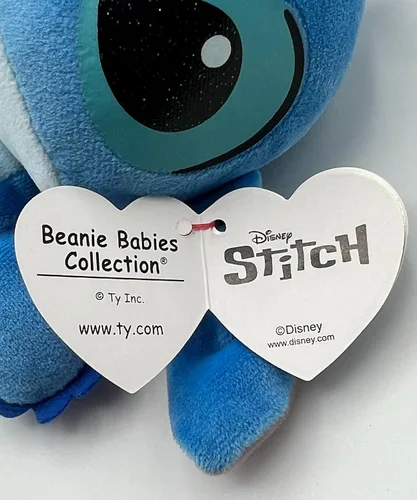 Miniatura 5 de TY Beanie Baby Stitch - (cuerpo suave) -6", azul
