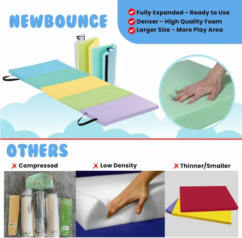Miniatura 3 de New Bounce Tumbling Mat for Kids - Gymnastics Mat - Folding Exercise Tumble Mat for Home Gyms