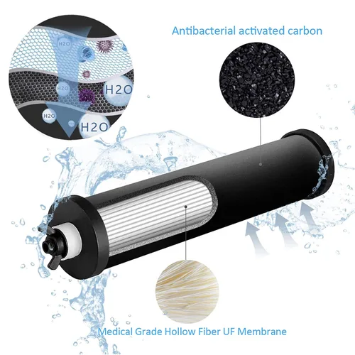 Miniatura 2 de Doorslay Sistema de filtro de agua por gravedad de 2.9 galones Cubo de filtración de agua para el hogar, campamento al aire libre, senderismo