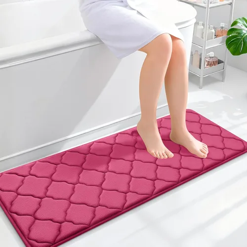 Miniatura 62 de OLANLY Alfombra de Baño de Espuma Viscoelástica de 24 x 16 pulgadas, Ultra Suave y Absorbente, Alfombras de Baño Antideslizantes, Cómodas, Lavables