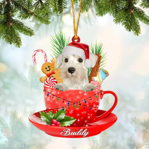 Miniatura 52 de Alaskan Malamute - Adorno acrílico personalizado para perro en taza, adorno de Navidad personalizado para perro 2023, decoración de árbol