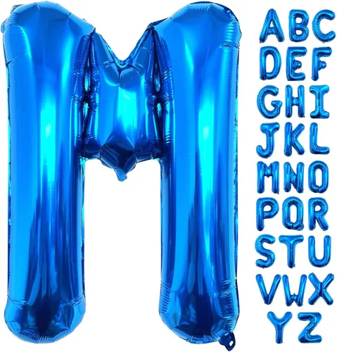 Miniatura 23 de Lovoir Globos azules grandes de 40 pulgadas con letra C de gran tamaño, globo de helio de aluminio de Mylar para decoración de fiesta de cumpleaños