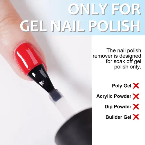 Miniatura 4 de Quitaesmalte Rápido para Esmalte de Uñas en Gel, Quitaesmalte de Gel Mágico Elimina Fácilmente el Esmalte en 3 Minutos, Sin Remojo ni Envoltorio