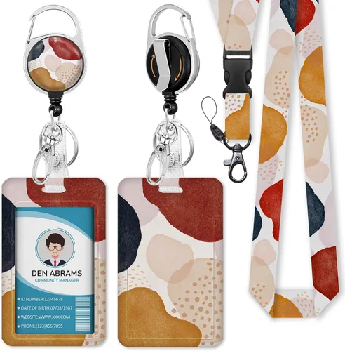 Miniatura 36 de Piefly Cordones para Insignias de Identificación, Portainsignias Positivo con Clip de Carrete Retráctil, Cordón con Tarjeta de Cita Inspiracional