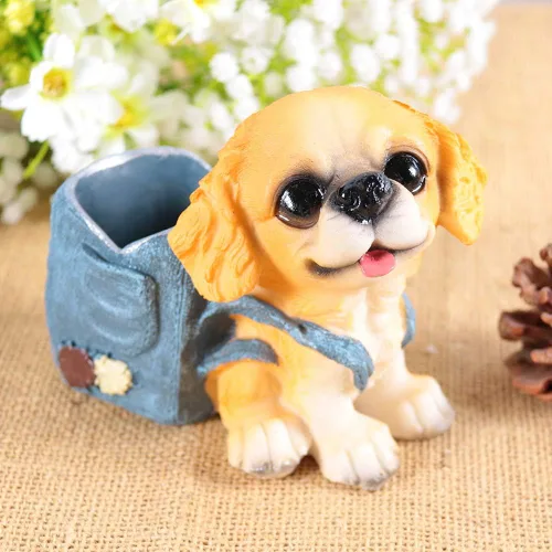 Miniatura 2 de Portalápices para cachorros y perros, organizador de escritorio para bolígrafos para mascotas, Golden Retriever
