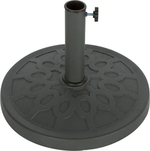 Miniatura 3 de Trademark Innovations Base decorativa de resina para exteriores, 17.5 pulgadas de diámetro, gris carbón