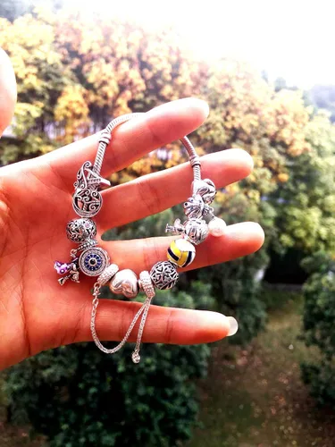 Miniatura 9 de ABAOLA - Dije con cadena de seguridad, con corazón de plata de ley 925, compatible con pulseras y collares Pandora