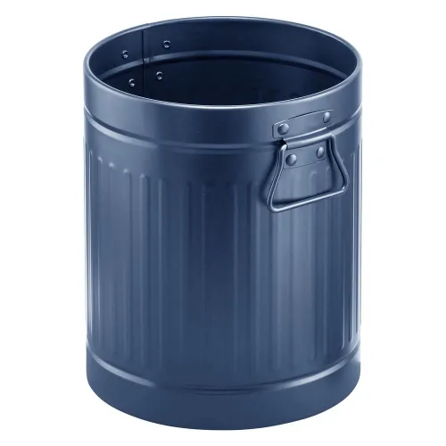 Miniatura 5 de mDesign Basurero de metal de acero de 2 galones/7 litros, basurero con asas para baño, cocina, dormitorio, oficina, capacidad para basura, residuos