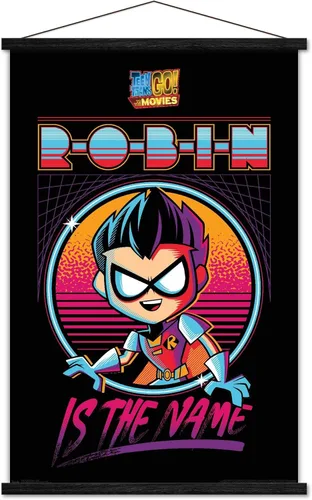 Miniatura 11 de Trends International DC Comics - Póster de pared de Teen Titans Go to The Movies-Robin, 14.725 x 22.375 pulgadas, versión enmarcada de madera