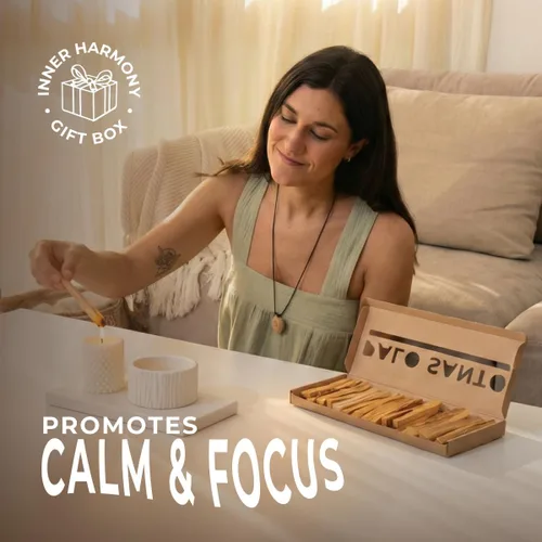Miniatura 4 de Barra de incienso Almacura Palo Santo Premium (20), incienso para sahumado de alta resina, madera pura de palo santo certificada de Perú. Cosecha