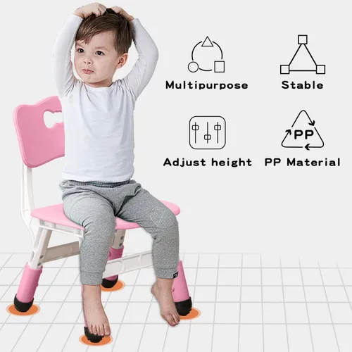 Miniatura 7 de Sillas ajustables para niños de 3 niveles ajustables para interiores adecuadas para niños de 2 a 6 años. Carga máxima de 220 libras, adecuadas