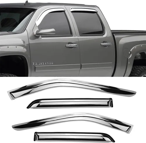 Miniatura 16 de Deflector de ventilación para visera lateral para Chevy Silverado/GMC Sierra 1500/2500HD/3500HD Crew Cab, Yukon XL/Suburban/Avalancha 2007-2014, 4