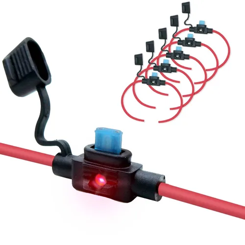 Miniatura 11 de Paquete de 5 resistentes al agua, IP67, portafusibles ATO/ATC en línea, 12 AWG para automóviles, marinos