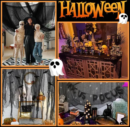 Miniatura 7 de Tela espeluznante de Halloween de 200 x 59 pulgadas, decoraciones de Halloween espeluznantes negras, gasa espeluznante de gran