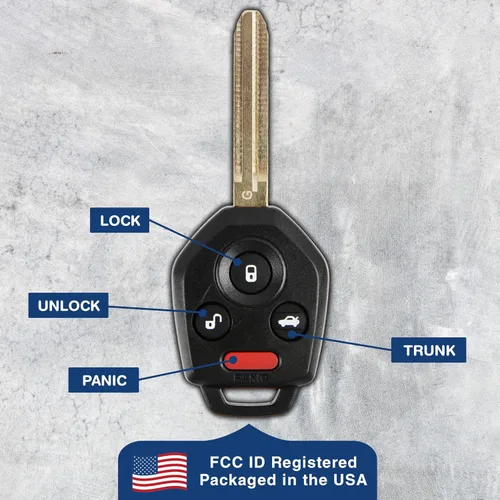Miniatura 6 de KeylessOption llavero remoto de auto para entrada sin llave, en blanco, arranque de chip completo para Impreza