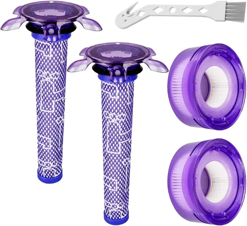 Lemige V7 V8 Kit de repuesto de filtro para aspiradoras inalámbricas Dyson V7 V8 Slim Animal Absolute Motorhead SV10 SV11 SV25 SV37, prefiltros de 2