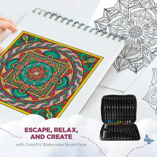 Miniatura 7 de ColorIt Mandalas Volumen IV Libro de colorear para adultos en espiral con 50 patrones de mandala para relajación y alivio del estrés - Incluye