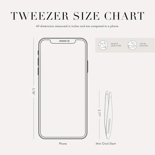 Miniatura 6 de Tweezerman NYC - Mini pinzas inclinadas para cejas, pinzas de viaje para cejas, vello facial