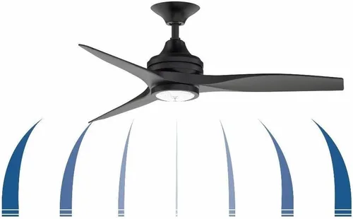 Miniatura 20 de Fanimation Spitfire - Ventilador de techo de 3 aspas, 12 pulgadas de alto y 48 pulgadas de ancho, acabado negro, color hoja de madera de whisky