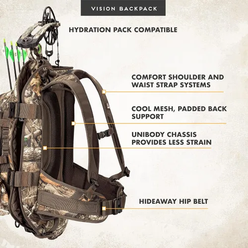 Miniatura 7 de Insights Hunting by frogg toggs - La Mochila Vision Bow, Mochila de Caza Camuflada, Realtree EDGE